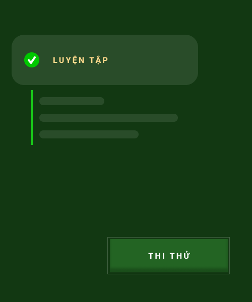 So sánh luyện tập và thi thử